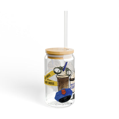 Police Inspired Sipper Glass, 16oz