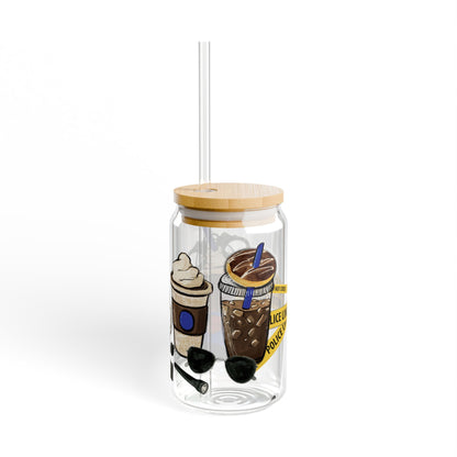 Police Inspired Sipper Glass, 16oz