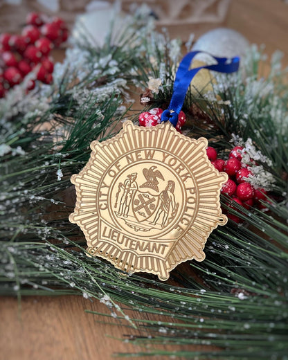Acrylic Police Shield Ornaments