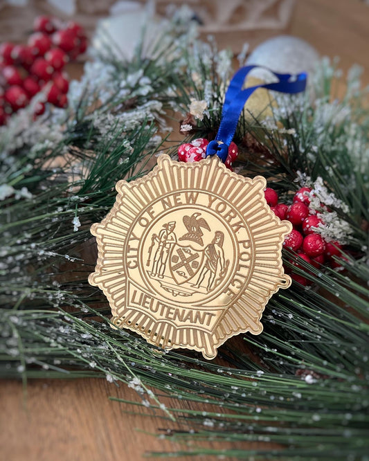 Acrylic Police Shield Ornaments